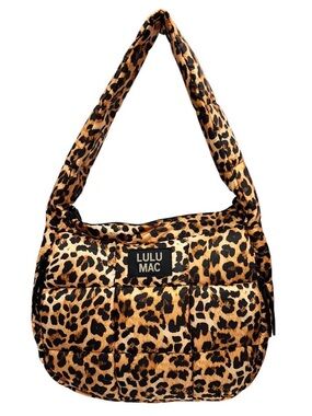 LULU MAC LEOPARD PUFFER TOTE BAG